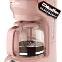 MÜELLERHOME 12-Cup Pink Coffee Maker - Borosilicate Carafe, Auto-Off, Pink Accessories, Reusable Filter, Anti-Drip, Kitchen Appliances, Keep-Warm Function, Kitchen Décor