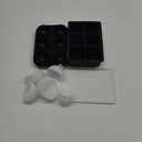 Whiskey Cocktail Ice Mold, Easy Fill and Release Silicone Round Ice Ball Maker Mold Large Square Ice Cube Tray with Lid - 6 Ice Balls + 6 Ice Cubes Black