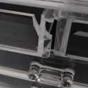 Masirs Clear Makeup Organizer with Mirror  16-Compartment Cosmetic and Jewelry Holder, 4-Drawer Vanity Storage, Elegant Clear Design for Makeup and Accessories