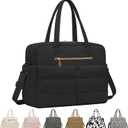 Vankor Travel Duffel Bags, Personal Item Travel Bag, Weekender Bags for Women Men Workout Duffle Gym Overnight Bag Foldable Lightweight Tote Carry On Hospital Bag, Black