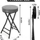 Folding Stool,24 Inch Foldable Portable Height Bar Stools Chair