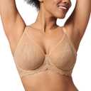 HSIA Minimizer Bras for Women Large Bust Full Coverage Lace Plus Size Bra - Mermaid Scales (L)