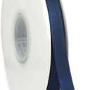 Navy Blue Ribbon 3/8 Inch x 50 Yards Satin Ribbon Continuous, Single Face, for Crafts, Gift Wrapping, Floral Bouquet, Weddings, and Decorations, with Spool