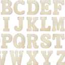 5 Inch 66 Pieces Wooden Letters Unfinished Wood Alphabet Letters for Crafts (2 Sets of A-Z with Extra Vowels)