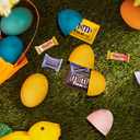72 Count Easter Mixed Shapes Floorstands, 24-1.08 oz m&m's minis milk chocolate candies, 24-1.06 oz Twix easter baskets, 24-1.1 oz Sneakers easters eggs BBD 08/2026