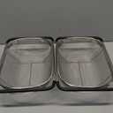 Suwimut 2 Pack Over the Sink Oval Colander for Kitchen, Stainless Steel Fine Mesh 6 Quart Strainer Basket with Expandable Rubber Grip Handles for Straining, Draining, Rinsing Fruits, Vegetables