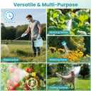 Electric Garden Sprayer 1.6 Gallon - Battery Powered Weed Sprayer Wtih 3 Nozzles, Backpack Sprayer in Lawn and Garden, Pump Sprayer for Gardening, Watering & Spring Planting