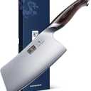 HOSHANHO Cleaver Knife 7 Inch, Ultra Sharp Japanese High Carbon Steel Vegetable Meat Cleaver, Multifunction Chopper Butcher Knife for Home Kitchen and Restaurant