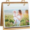 ZEEYUAN 60 Pockets of 4x6 Photo Frame Flip Photo Album on Stand 4x6 Picture Frames Collection for Desktop