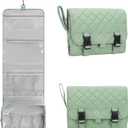 Relavel Travel Hanging Toiletry Bag for Men Women Travel Kit Shaving Bag Waterproof Large Makeup Bag Wash Bag Makeup Organizer Cosmetic Case for Bathroom Shower Green Pro