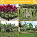 Blingluck Garden Fence, 17in(H) x 27.5 ft(L) Arched Rustproof Metal No Dig Fence Garden Fence Border,Ground Stake Animal Barrier Fence for Rabbit Dog, Outdoor Landscape Decor for Yard & Patio,25 Pack