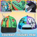 Minecraft Trucker Hat Baseball Cap and Kids Sunglasses Set Adjustable Snapback UV Protection Gamer Gifts (6-14 Years, Multi)