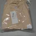 Women's Two Piece Outfits Lounge Sets Long Sleeve Ruched Top & Wide Leg High Waist Pants with pockets (Beige, XL)