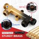 Compatible WP596816(2-Pack) OEM Brass Water Sensor Kit, Includes 4 x 12" Supply Lines, 4 x1/2" FTPto 3/8"MPT Fittings.