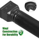 2 Pack Rain Gutter Downspout Extensions Flexible,Down Spout Extender Diverter Extendable from 21 to 68 in,Screws for Included,Black