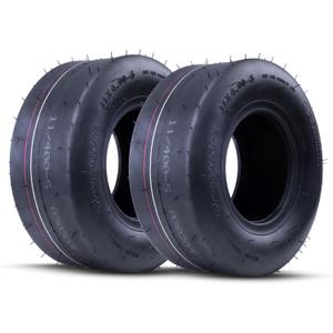 MAXROLLORS (2 Pack) 11x4.00-5 Lawn Mower Tires Tubeless, Zero Turn Mower Tires, Riding Lawnmower Smooth Tread, 4 Ply, 325 LBS