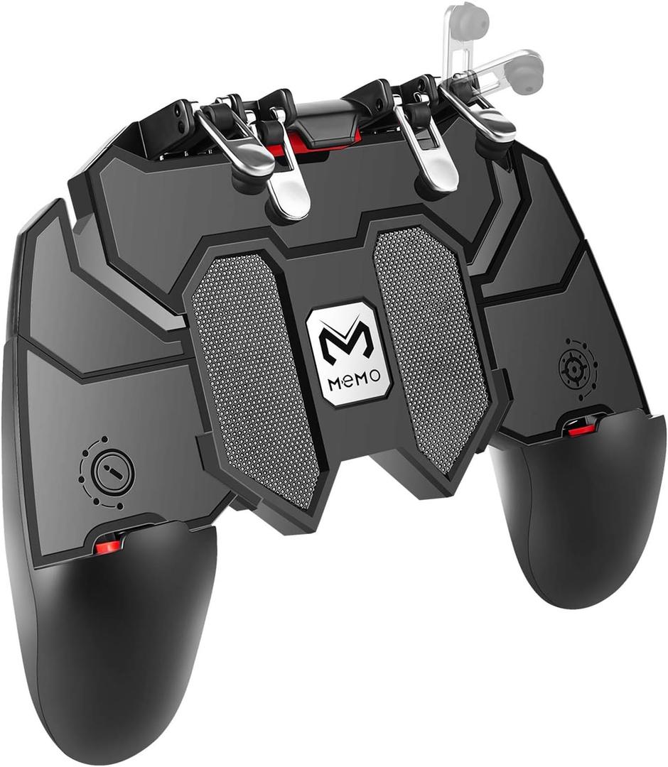 DELAM Mobile Game Controller for iPhone & Android, Pubg Mobile Controller Phone Triggers for Gaming, Gaming Grip Joystick Gamepad Shoot Aim Keys for 4.7-6.5" Phone