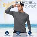 3 Pack Long Sleeve Shirts for Men - Quick Dry Moisture Wicking UV Sun Protection T-Shirts for Fishing Workout Athletic Gym 3XL
