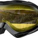 OutdoorMaster OTG Ski Goggles - Over Glasses Ski/Snowboard Goggles for Men, Women & Youth - 100% UV Protection (5.30 x 1.65 inches, Vlt 84%)