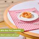Round Clear Table Protector 96'', 1.5mm Waterproof Christmas Tablecloth