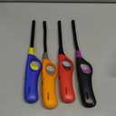 4 Pack Candle Lighter Long Lighters, Refillable Butane Lighters for Candle Camping Fireplace Party BBQ Grill(No Fuel)