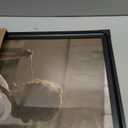 19x27 Picture Frame Black with Black Backboard, Wooden Curved Extra Wide Edges Puzzle Frame, Vintage Style Poster Frame 19x27 for Wall Decor.