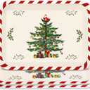Whaline 3 Pcs Christmas Serving Trays Xmas Tree Plastic Serving Platters Dishes for Holiday Party Breakfast Lunch Dinner Food Snack Supplies, 10 x 13 Inch