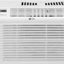 LG 6,000 BTU Window Air Conditioner, 115V, Cools 250 Sq.Ft. for Bedroom, Den, Living Room, Quiet Operation, with Remote, 2 Cooling & Fan Speeds, 2-Way Air Deflection, Auto Restart, White