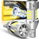 AUXITO Latest 921 912 LED Bulb Reverse Light, 600% Brighter CANBUS Error Free 912 921 led backup light bulbs, Super Bright T15 906 922 W16W LED Bulb for Back Up Turn Signal Parking Light, Pack of 2 (White)