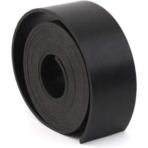 lalatia Double Sided Faux Leather Strip Crafts Strap 1.5 Inch Wide Black 2 Yards Long