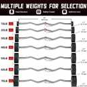 Rubber Coated Fixed Barbell, Pre-Loaded Weights Straight & EZ Curl Solid Steel Barbells, Weighted Bar for Weightlifting Exercise, Bodybuilding, Strength Training, Squat Rack & Bench Press, 20LB