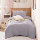 WRENSONGE Twin Comforter Set- 5 Pieces Lilac Twin Bed in a Bag, All Season Twin XL Bedding Sets with 1 Fitted Sheet, 1 Flat Sheet, 1 Pillow Sham and 1 Pillowcase