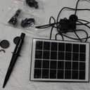 Solar Fountain Kit Glass-No Battery, DIY 3.5W Solar Fountain Pump Works in Shadow, Solar Water Pump for Bird Bath, Water Feature, Garden, Outdoor-8 Nozzles, 9.8ft Power Cord (White)