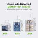 Vacbird Travel Vacuum Bags with USB Electric Pump, 12 Pack Vacuum Bags for Travel, Compression Vacuum Packing Bags for Luggage & Suitcase, Space Saving Travel Bags for Clothes and Clothing, Carry-On, S: 15.7x15.7 in, M: 15.7x19.7 in, L: 15.7x23.6 