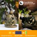 Turtle Solar Powered Outdoor Garden Statue, Resin Statue with Solar Light Lantern, Decorative Lawn, Yard Outdoor Turtle Decoration. Unique Home Decoration, Gifts for Women,Mom on Mother's Day