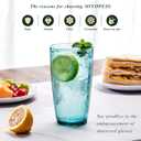 20oz Coloful Acrylic Glasses Drinkware (Set of 6), Hammered Design Shatter-Proof Plastic Cups, Reusable Plastic Large Drinking Tumblers, Stackable, BPA-Free, Dishwasher-Safe (Colorful)