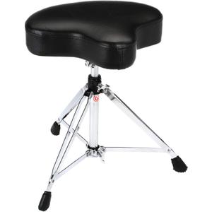 Gibraltar Drum Throne with Adjustable Height Motorcycle-Style Seat, Double-Braced Legs, Sturdy Drum Stool for Drummers, Comfortable Cushion for Practice or Performance (6608)