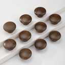 10 Pack 1.52 Inch (38.6 mm) Mushroom Shape Walnut Wood Single Hole Drawer Handles, Cabinet Knobs 1 Hole Hardware Handles Decorative Furniture Knobs for Dresser Wardrobes