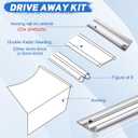 Zonon 8 Pcs Awning Rail C Channel 60cm Aluminum Channel Strips for All Rv, Caravan, Campervan Awnings Camping Tent Accessories (C-Channel)