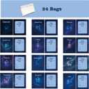 2 x 24 Pack Twelve Constellations Slow Rising Squishies with Valentines Cards Galaxy Stress Balls for Kids School Class Classroom Valentines Day Gifts Prizes Party Favors