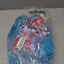 Blue Tutu Skirt, Ponytail Headband, Blue Red Striped Fingerless Gloves, Over Knee High Socks (XS)