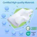 HOMCA Memory Foam Cervical Pillow, 2 in 1 Ergonomic Contour Orthopedic Pillow for Neck Pain, Contoured Support Pillows for Side Back Stomach Sleepers