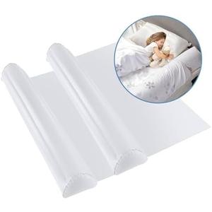 Lilian&Gema [2-Pack] Inflatable Bed Rails for Toddlers Travel Bed Bumper for King, Queen, Twin, Full-Size Bed Non-Slip Soft Flocking Portable Beds Rails for Hotel, Travel, Home