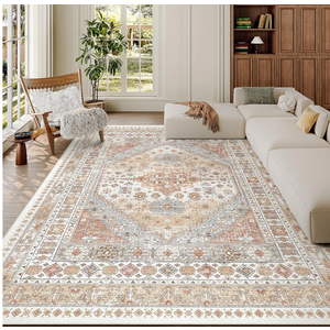 zesthome Washable Area Rug 6x9, Large Abstract Rugs for Living Room, NonSlip Stain Resistant Rugs, 6x9 Area Rugs for Bedroom, Dining Room, UltraThin Indoor Area Rugs (Blue, 6'x9')