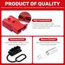Anderson Connector, 120A 2-6 Gauge Battery Quick Connect 12V-36V Anderson Powerpole Connectors Quick Connect Disconnect Plug Winch Wiring Kit for Cable RV Cranes, Boats, and Trailers Truck Winch 2 PCS