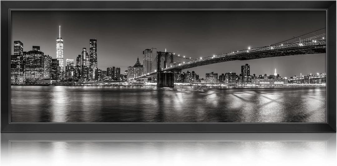Annecy 10x24 Picture Frame Black, Panoramic Picture Frame for Wall Decoration, Classic Black Minimalist Style Suitable for Decorating Houses, Offices, Hotels 1 Pack