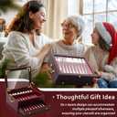 Novabright Wooden Silverware Storage Box, Silverware Chest Case with Glass Lid Flatware Organizer with Handle Felt Lined for Flatware Utensils Home Decor Gift(2 Layer)