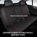 Car Seat Covers, Quilting Leather Seat Covers Full Set, Waterproof Faux Leather Automotive Seat Covers for Cars, Universal Car Seat Protectors Fit for Suvs, Trucks, Airbag Compatible (Complete Set (Front + Rear), N4 Black+Red)