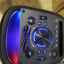 JYX Karaoke Machine for Adults, Big Bluetooth Party Speaker with LED Disco Light, Support TWS/USB/AUX/TF Card Input, Perfect for Outdoor, Home, Stage Subwoofers