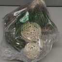 18Pcs Decorative Balls for Centerpiece Bowl - 6Pcs Fake Moss Balls + 12Pcs Rattan Wicker Balls, Artificial Moss Decorative Balls Vase Fillers for Home Garden Wedding Party Decor (Rustic)